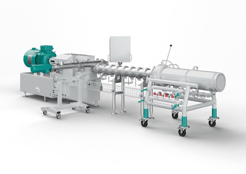 New high-capacity cooling die for high-moisture meat substitutes